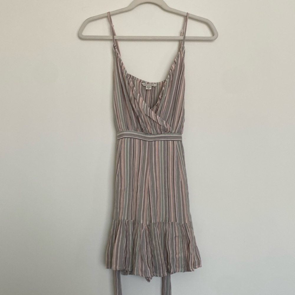 American Eagle Womens Skort Ruffle Romper with Stripes | M